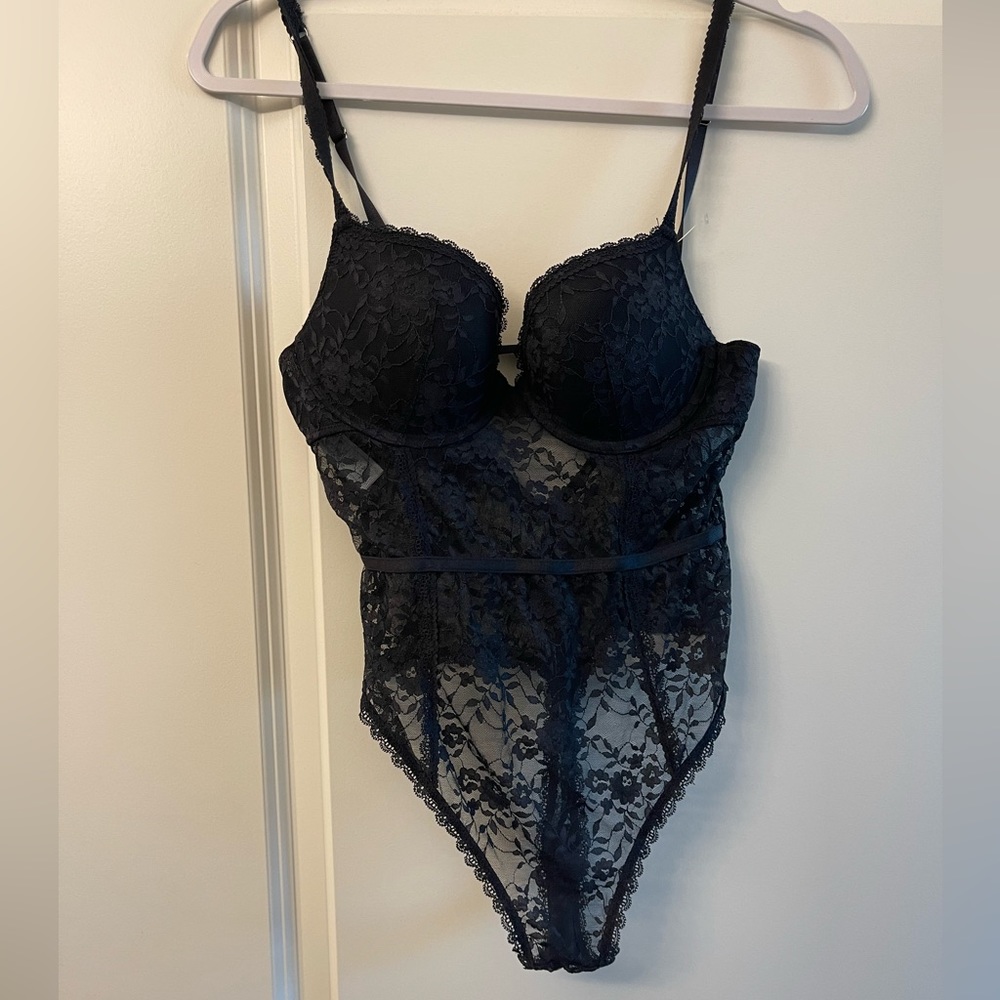 Black lace bodysuit